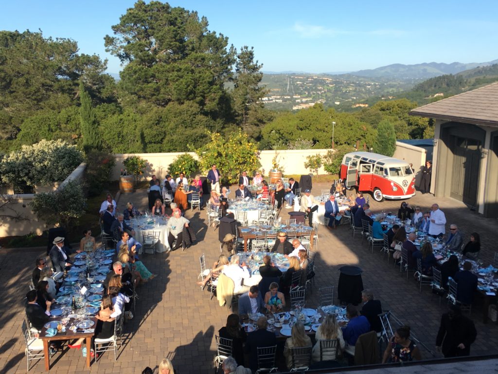 wedding reception at a private residence with sweeping views of Carmel California