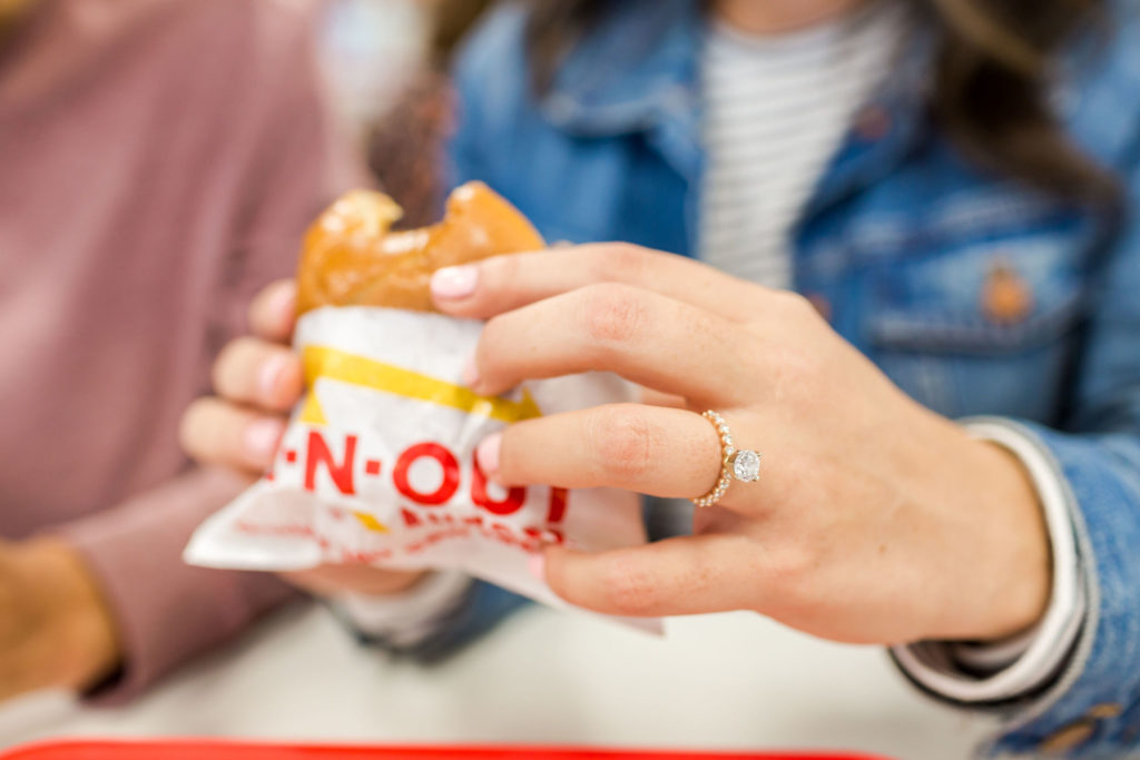 In and Out Burger Engagement Surprise