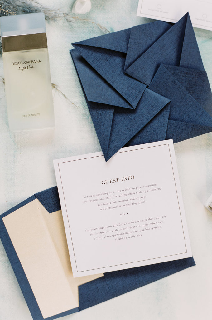 Modern Origami Inspired luxury invitations